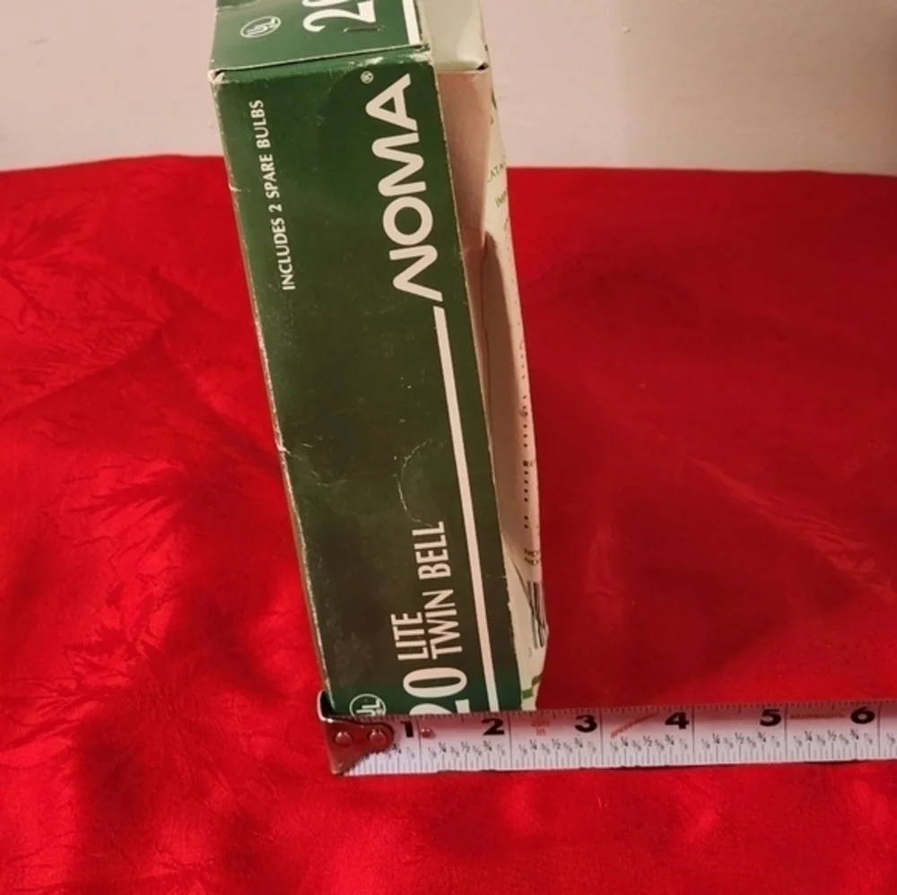 Vintage 20 Lite Twin Double Bell Tree Top Holly Berry‎ Christmas Holidays